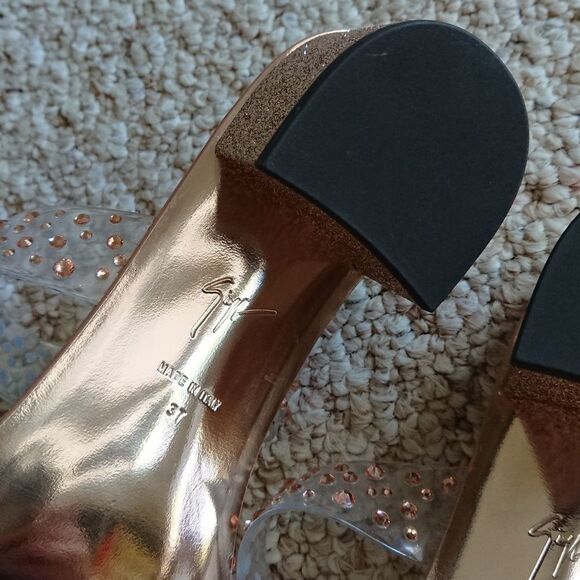 GIUSEPPE ZANOTTI Vinilie crystal-embellished PVC mules size 37 - Picture 10 of 10